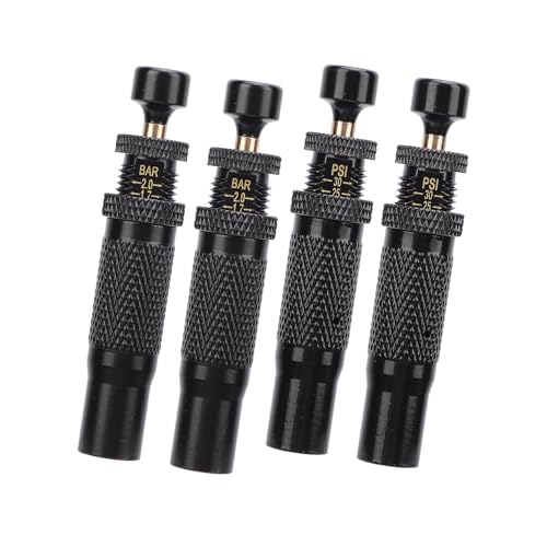 Image of Aramox 4-Piece Tire Deflator Valve Kit, Quick Air Bleed Set, Adjustable Brass Construction, 30-10 PSI Range for Off-Road 4x4 Vehicles