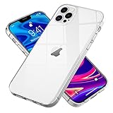 NALIA Clear Cover Compatible with iPhone 12 Pro Max Case, Transparent Protective See Through Silicone Bumper Slim Mobile Phone Coverage, Ultra-Thin Shockproof Crystal Skin Rugged Back Soft Phonecase