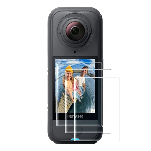 AMAZEAR Screen Protector for Insta360 X4 Air Accessories (3 Pack), Insta 360 X4 Air Tempered Glass LCD Display Film Screen Protective Cover, Ultra HD, 9H Hardness, Scratch Resistant