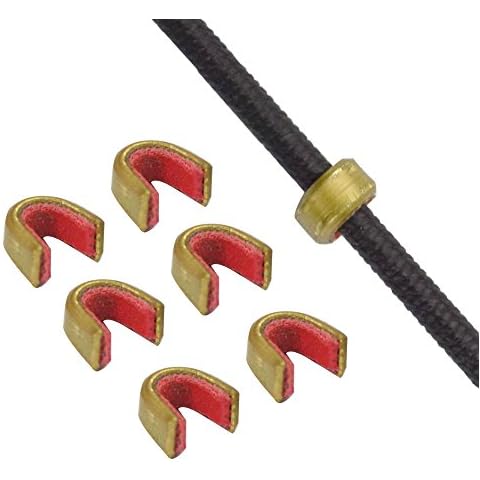 SHENG-RUI Archery Bow String Nocking Points Strings Nock Set Brass Buckle Clip Knocks (6 pcs/lot) Cover