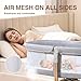 venowu Baby Bassinet Bedside Sleeper, 3 in 1 Cradle,Easy Folding Portable Travel Cribs for Infant, Silent Wheels，Included Mattress（Light Gery）