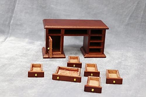 Miniatura 6 de AirAds Casa de muñecas Escala 112 Casa de muñecas Muebles en miniatura Silla de escritorio de oficina Set 2