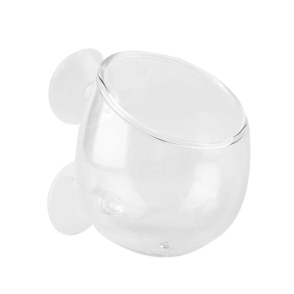 Fashionclubs Planta Acuática Cristal de Vidrio para Acuario Tanque de Peces con 2 Ventosas Accesorio Decorativo Cultivo Plantas Vivas Cristal Vidrio Lavamanos Rojo