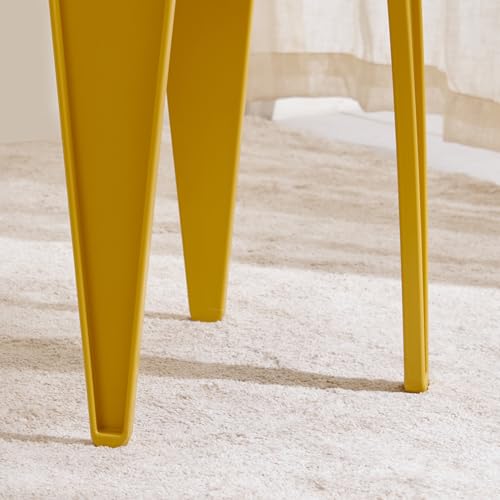 Image of Home Centre | Winfield Polypropylene Stool | Sitting Stool for Home | Yellow | 1 Year Warranty