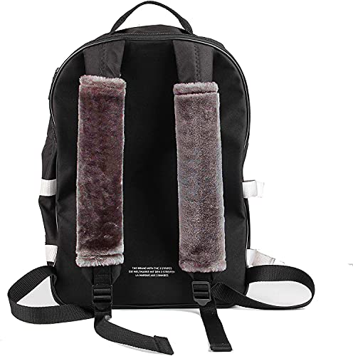 Image of Soft Faux Sheepskin Seat Belt Shoulder Pad for a More Comfortable Driving, Compatible with Adults Youth Kids - Car, Truck, SUV, Airplane,Carmera Backpack Straps 2 Packs Brown