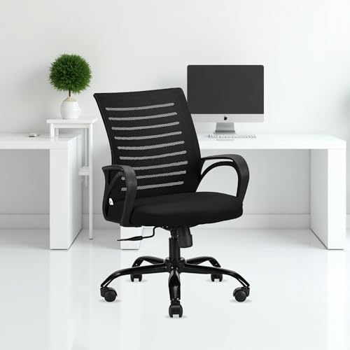 IAFA FURNITURE Diego Office Chair with Height Adjustable Mechanism, Ergonomic Mid-Back Mesh Design |Heavy Duty Metal...