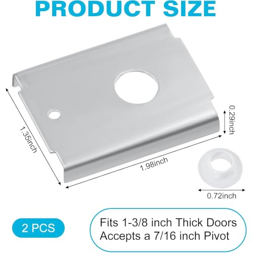 Kit de herrajes para puerta plegable bi-fold 2 piezas para puertas de madera de 1-3/8 pulgadas, soportes de acero para montaje superior o inferior miniatura 2