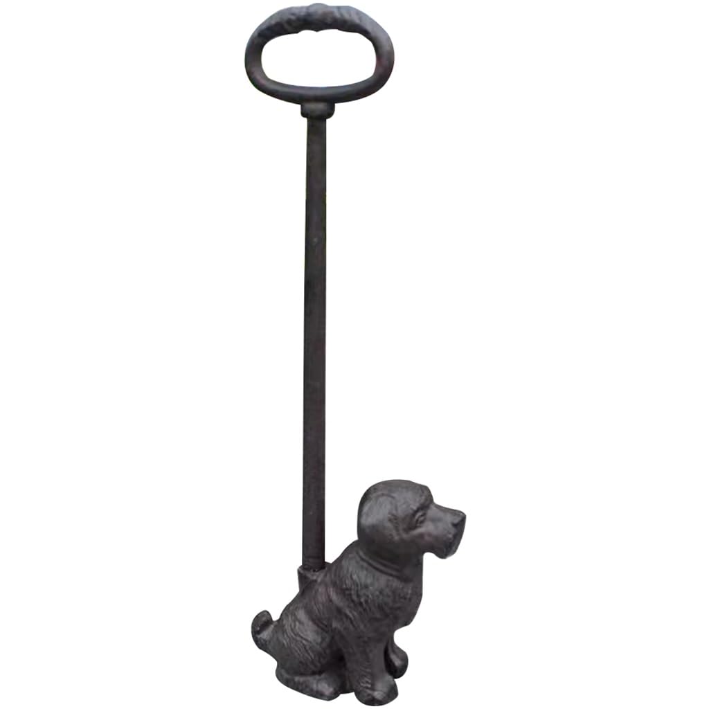 Türstopper Industrieller Retro-Welpenstil Türstopper Mit Griff, Kreativer Kollisionssicherer Türkeil Aus Gusseisen, Einweihungsgeschenk (Color : Schwarz, S : 49.3 * 16.8 * 8.2cm)