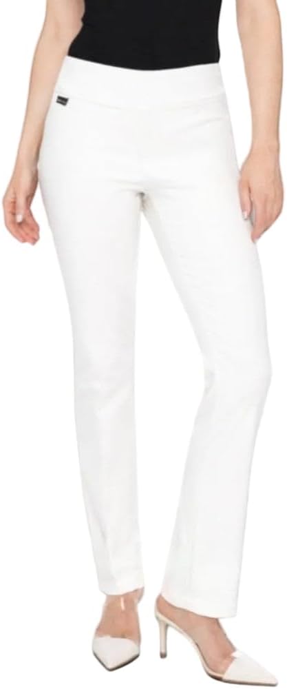 Women’s Straight Leg Pull‑On Pants – Tummy Control Stretch, 32" Inseam, Comfortable Everyday & Workwear, Style 115