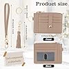 KNGITRYI Geldbörse Damen Klein RFID – Kartenetui mit Reißverschluss, Schlüsselanhänger & abnehmbarem Wristlet – Mini Portemonnaie Damen mit 8 Kartenfächern & Ausweisfenster(Khaki) #1