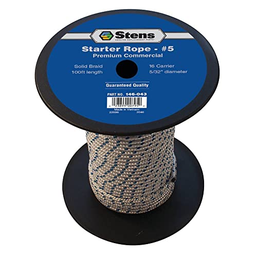 Stens 100' Solid Braid Starter Rope 146-043#5 Solid Braid