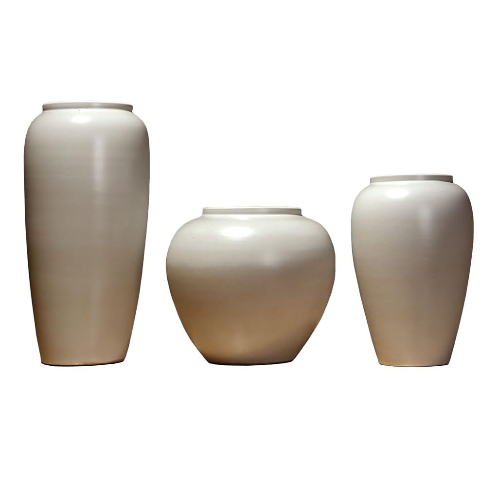 Home Vases Ceramic Vase Three-piece Set Simple Living Room Home Decoration Desktop Dried Flower Arrangement High Temperature Porcelain Indoors Decor