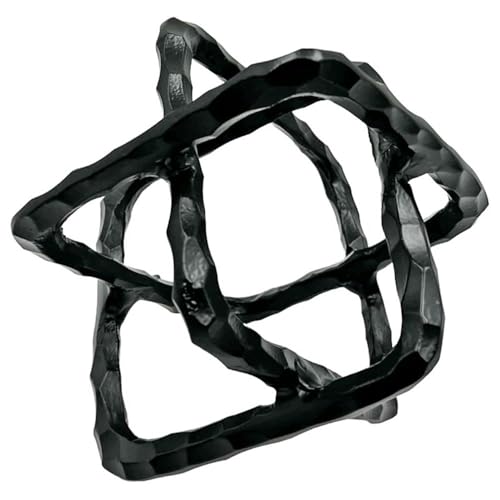 Escultura Cuadrada Decorativa de Aluminio Negro Mate miniatura 2
