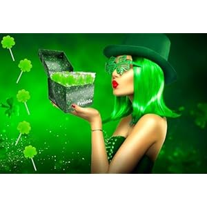 St. Patrick's Day 25 Green Shamrock Lollipops, Clover Candy Suckers, Party Favor, Individually Wrapped (25-Pack) St Patricks Day 25 Green Shamrock Lollipops Clover Candy Suckers Party Favor Individually Wrapped 25 Pack