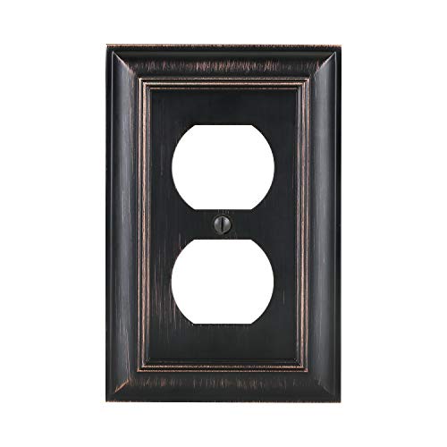 Bates- Duplex Outlet Cover, Bronze, Outlet Covers, Bronze Outlet Covers, Decorative Outlet Covers, Metal Outlet Covers, Electrical Outlet Cover Plates, Wall Outlet Cover, Wall Plates, Outlet Plate