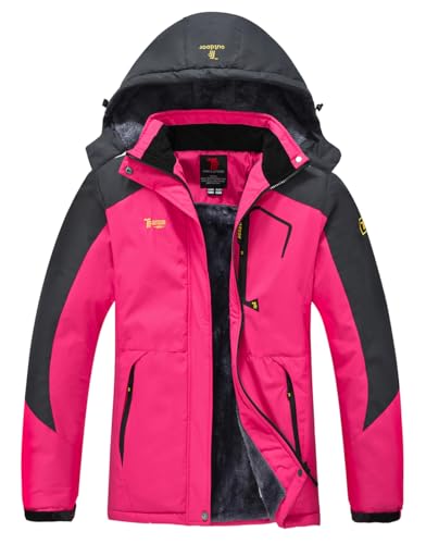 YSENTO Damen Winterjacke Wasserdicht Skijacke Outdoor Softshelljacke Warm...
