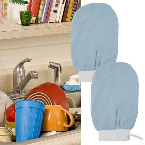 Guante exfoliante marroquí suave dúo ideal para desatascar poros en casa (1pcs azul)