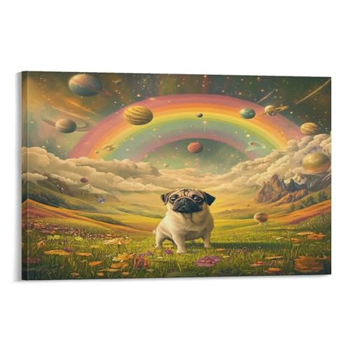 Panneau mural en toile premium design 3D texturé MEFESE carlin 12x18