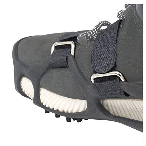 24 Spikes Anti-Slip Ice Snow Grippers For Shoes And Boots,Winter Walk Traction Cleats With 2 Removable Straps For Walking/ Jogging/Hiking/ Climbing/ Fishing ( Size:x-Large) #TOP3