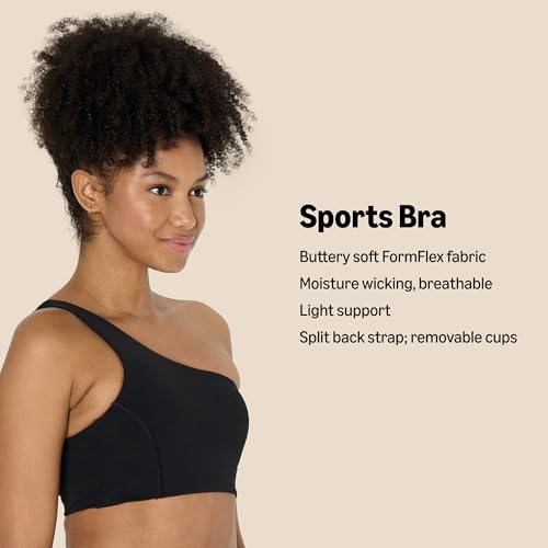 Amazon Essentials Womens Active FormFlex Buttery Soft Light Support One Shoulder Strappy Back Sports Bra2