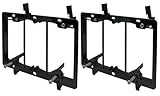 iMBAPrice® 3 Gang Low Voltage Wallplate Mounting Bracket - Black (Pack of 2)