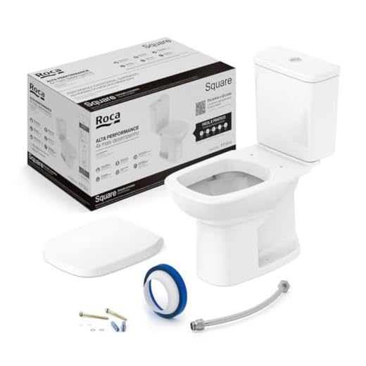 Roca, Debba, C329723003, Kit Vaso Sanitário com Caixa Acoplada e Assento Soft Close Square, Branco