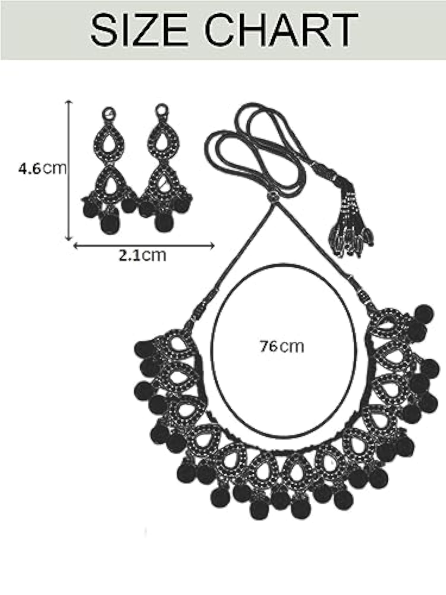 Women's Kundan Multi Layer Long Mala Necklace Set with Drop Earrings