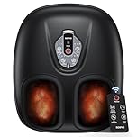 RENPHO Foot Massager with Heat, Deep Kneading Electric Shiatsu Foot Massager Machine Birthday Gifts for Women Men, Relax for Home or Office, Black-with Remote
