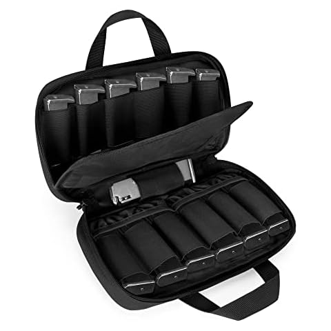 DSLEAF MOLLE Pistol Mag Pouch, Tactical Magazine Storage Bag Hold Up to 13x Standard Single/Double Stack Magazines for Medium and Large Guns (Patented Design) Cover