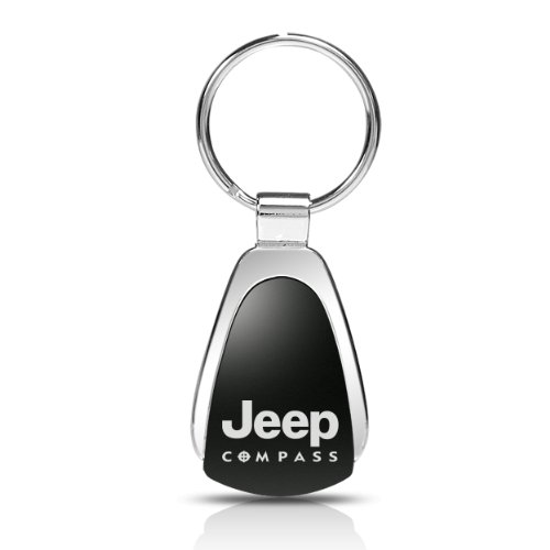 AU-TOMOTIVE GOLD Tear Drop Key Chain for Jeep Compass (Black)