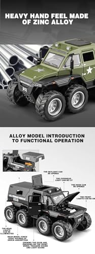 Image of Magicwand 1:24 Scale Die-Cast Avtoros Shaman 8x8 ATV with Openable Doors,Music,Lights & Pull Back Action【Pack of 1】【Colors as Per Stock】