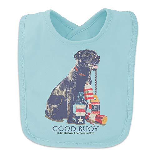 GRAPHICS & MORE Good Buoy Boy Dog Fishing Fish Baby Bib