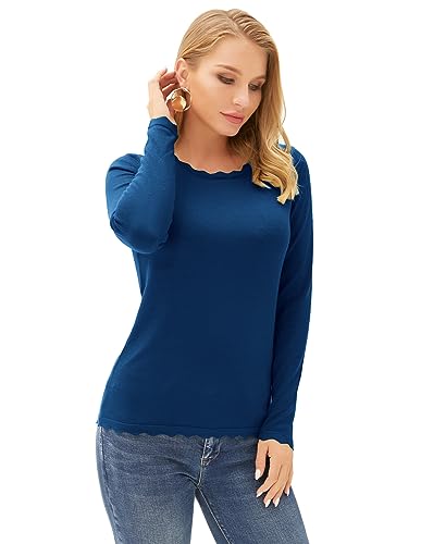 Image of GRACE KARIN Women's High Stretchy Long Sleeve Pullover Sweater Blouse Top