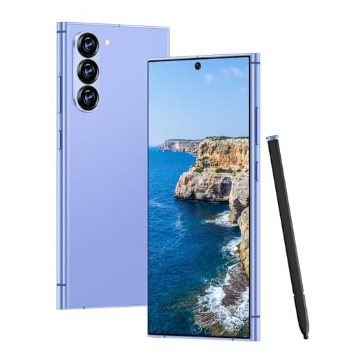 RokCokDok Unlocked Cell Phones I25 Ultra Smartphone Android 14 Phones 12+256GB/6.8" HD Screen/Dual SIM/108MP+48MP Camera/6800 mAh/Built-in Pen (Grape Purple)