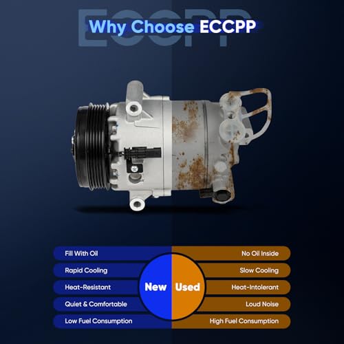 Image of ECCPP AC Compressor with Clutch for Chevrolet Equinox L4 1.5L 2018-2024 | Fit for Buick Envision for GMC Terrain 2.0L 2016-2021 Fast Cooling Air Conditioning Compressor