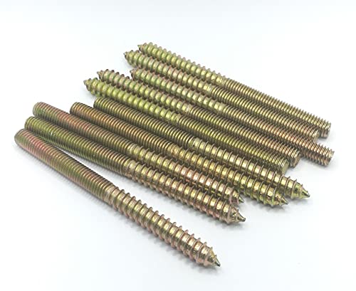 Image of Hanger Bolt M8x100 Double Headed Bolt Self-Tapping Screw for Furniture 15Pcs