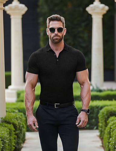 Camiseta Polo para Hombre Muscle Cmdr de Algodón con Cuello en V y Diseño Slim Fit miniatura 3