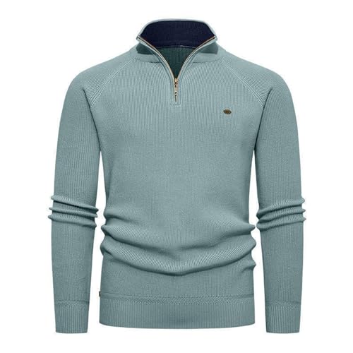 Pulls homme zip contre le froid : le pull en coton tricoté jacquard doux