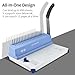 Comb Binding Machine, 21-Hole, 450 Sheets Capacity, Punch up to 12 Sheets, Punch Comb Binder Machines for Letter Size A5/A4 Paper with 100pcs 1/4