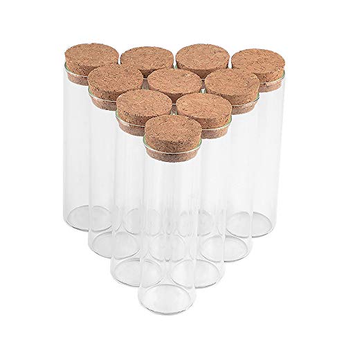 30x120mm 60ml空のガラス透明な透明ボトル、コルクストッパーガラスバイアル瓶ストレージボトルテストチューブ瓶36個(36、60ml)