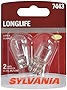 SYLVANIA - 7443 Long Life Miniature - Bulb, Ideal for Daytime Running Lights (DRL) and Back-Up/Reverse Lights (Contains 2 Bulbs)