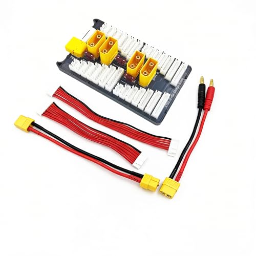 Cargador de batería Lipo 2S-8S con placa adaptadora paralela XT90