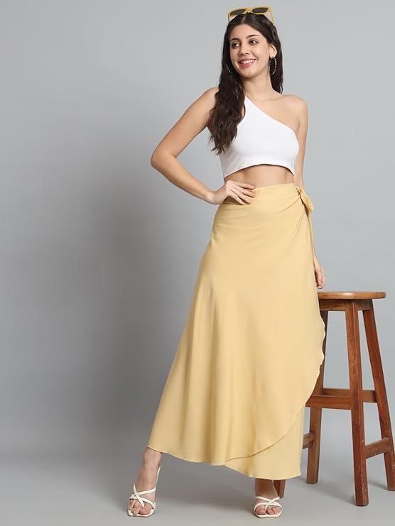 Image of Women's Long Wrap Around Maxi Skirt | Women Wear Long Skirt