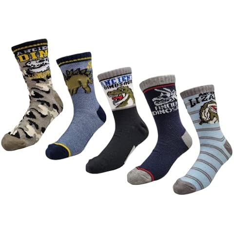 5 Pairs Non-slip Dinosaur Socks for Kids Cover