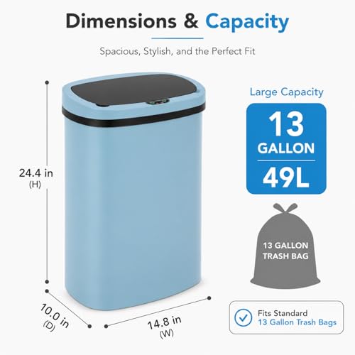 Caneca de basura de cocina automática sin contacto 13 gal miniatura 3