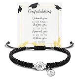 Btysun Graduation Gifts for Her 2024 Initial Bracelets for Women Letter A Compass Charm Link Bracelet for Teens Senior Graduation Gift Sister Birthday Christmas Jewelry