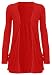 Hot Hanger Ladies Plus Size Pocket Long Sleeve Cardigan 16-26 : Color - Red : Size - 16-18 LXL