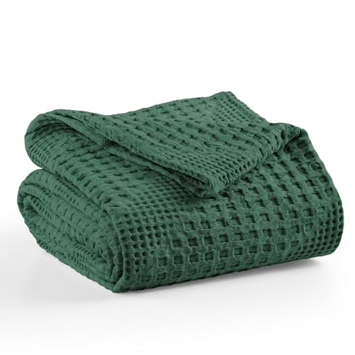 Milam London Couverture Douce 100% Coton pour Fauteuil, canapé, lit Simple | Couvertures et Plaids de canapé | Couvre-lit Simple | Collection Joanna | Vert...