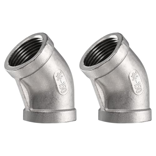 Conectores de rosca de codo de 45 grados NPT hembra 304 para tubería de agua y combustible 2