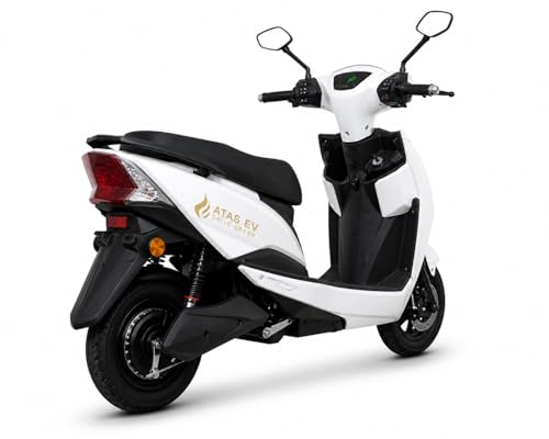 Image of Nozzel Electric Scooter, 60V 30Ah Battery Lead Acid, 45 km /h Speed, 70+ KM Range, Remote Lock, Anti-Theft Brake, Low Maintenance (White)